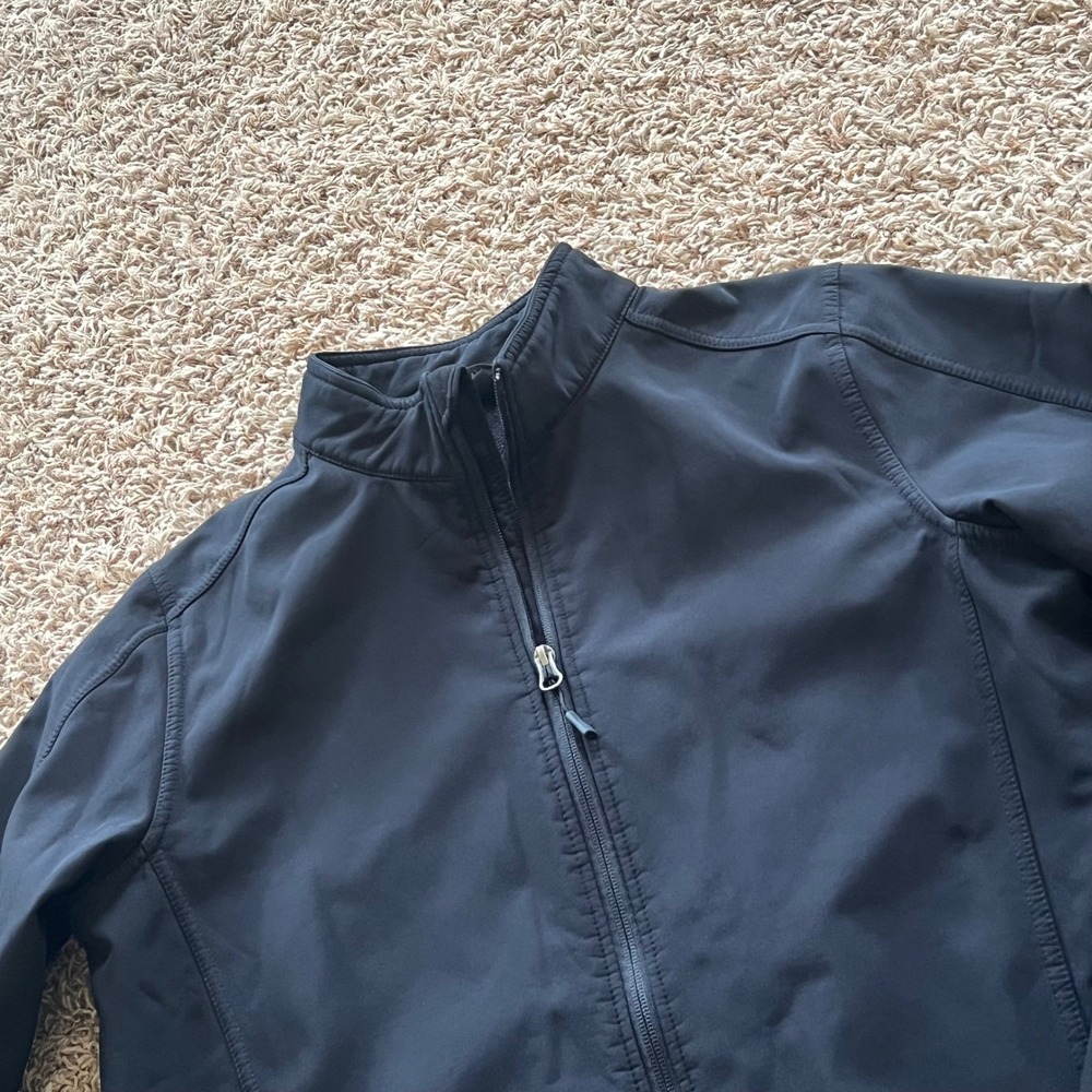 Serenity Farms Equestrian Softshell Jacket Black Full Zip Horse Embroidery L